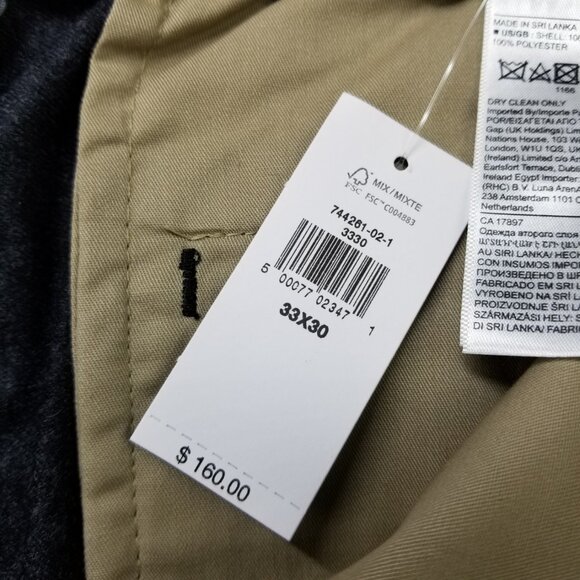 Banana Republic Pants Mens Gray Tapered Soft Virgin Wool Vitale Flannel 120's - Picture 11 of 11